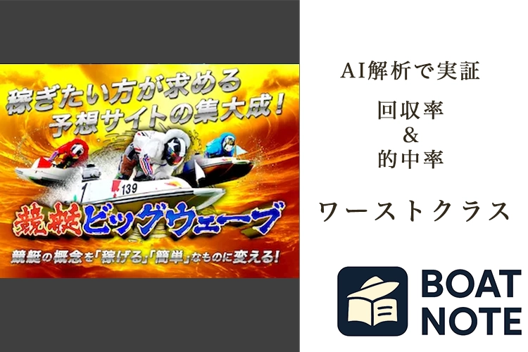【競艇予想サイト分析と評価】BOAT WAVE（ボートウェーブ）（boat-wave.com）【BOAT NOTE】ワーストクラス