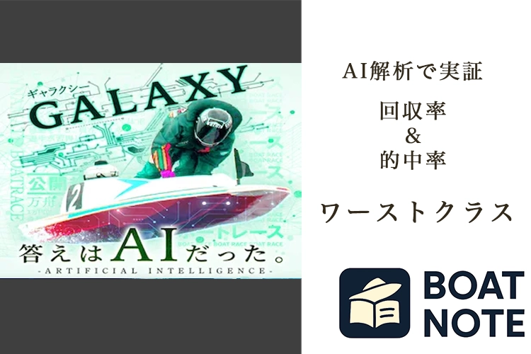 【競艇予想サイト分析と評価】GALAXY（ギャラクシー）（galaxy-boatrace.com）【BOAT NOTE】ワーストクラス