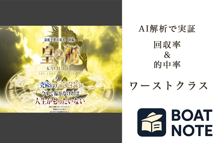 【競艇予想サイト分析と評価】競艇予想サイト皇艇（こうてい）（koutei.net）【BOAT NOTE】ワーストクラス