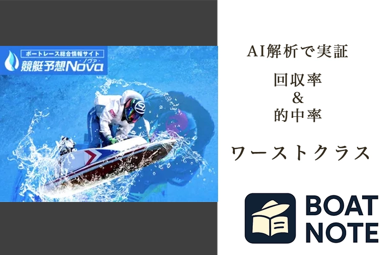 【競艇予想サイト分析と評価】BOAT NOVA（ボートノヴァ）（boatnova.net）【BOAT NOTE】ワーストクラス