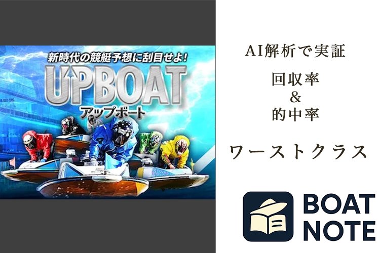 【競艇予想サイト分析と評価】UPBOAT（アップボート）（up-boat.com）【BOAT NOTE】ワーストクラス
